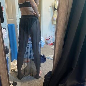 Elegant Black Sheer Maxi Skirt